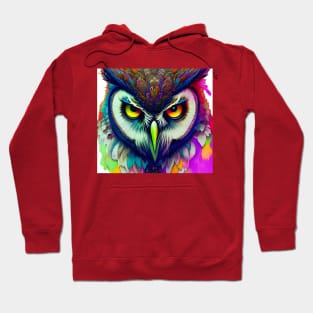 Graphic Novel Comic Book Art Style Owl Hoodie